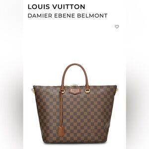 SoldThis is an authentic LOUIS VUITTON Damier Ebene Belmont.